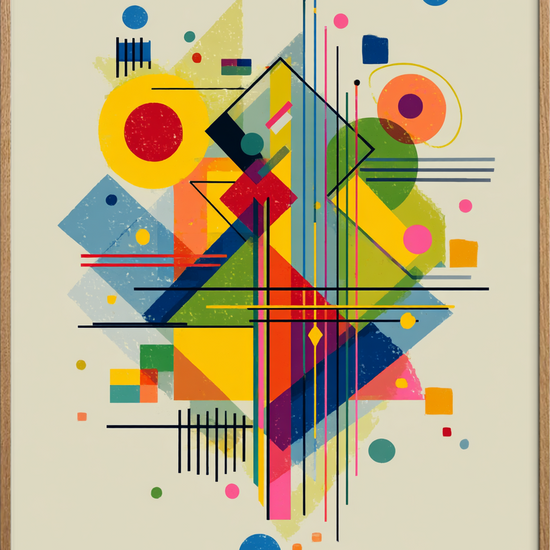 Rytmens farverige symfoni - Oak Frame, No Border