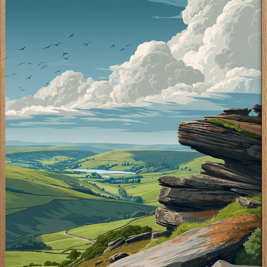 Skyernes bløde trommer - Oak Frame, No Border