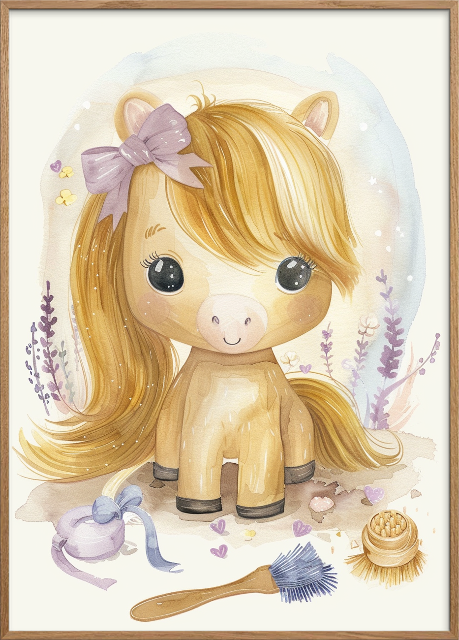 Lavendelens blide hvisken - Oak Frame, No Border