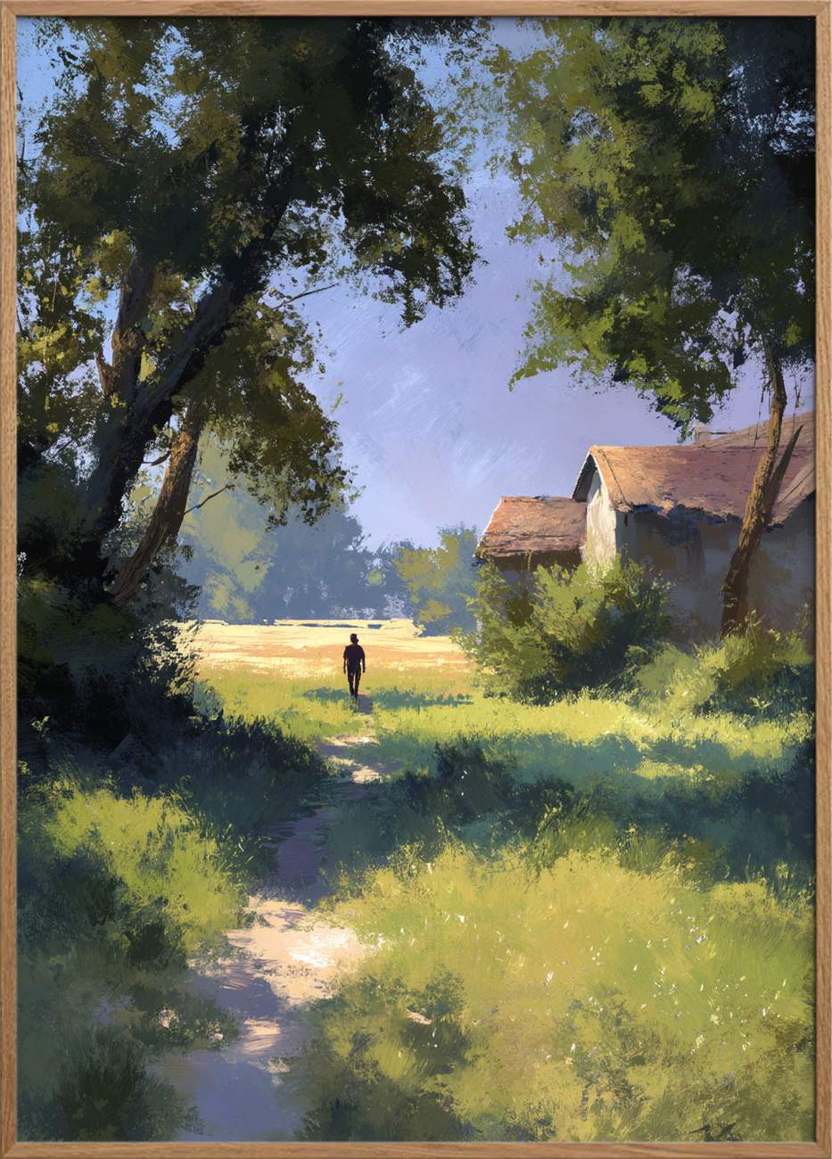 Sommervindens hvisken - Oak Frame, No Border