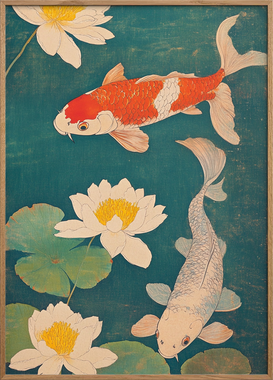 Vandets omgang med kobber og perlemor - Oak Frame, No Border