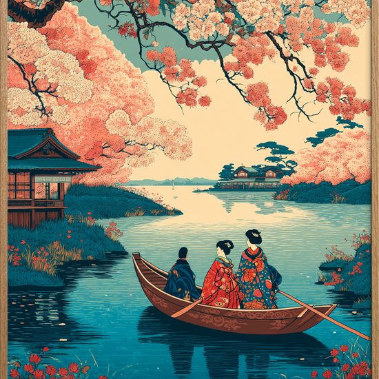 Forårets hvisken over vandet - Oak Frame, No Border