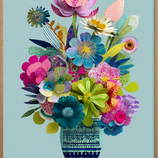 Vasesang i pastelfarver - Oak Frame, No Border