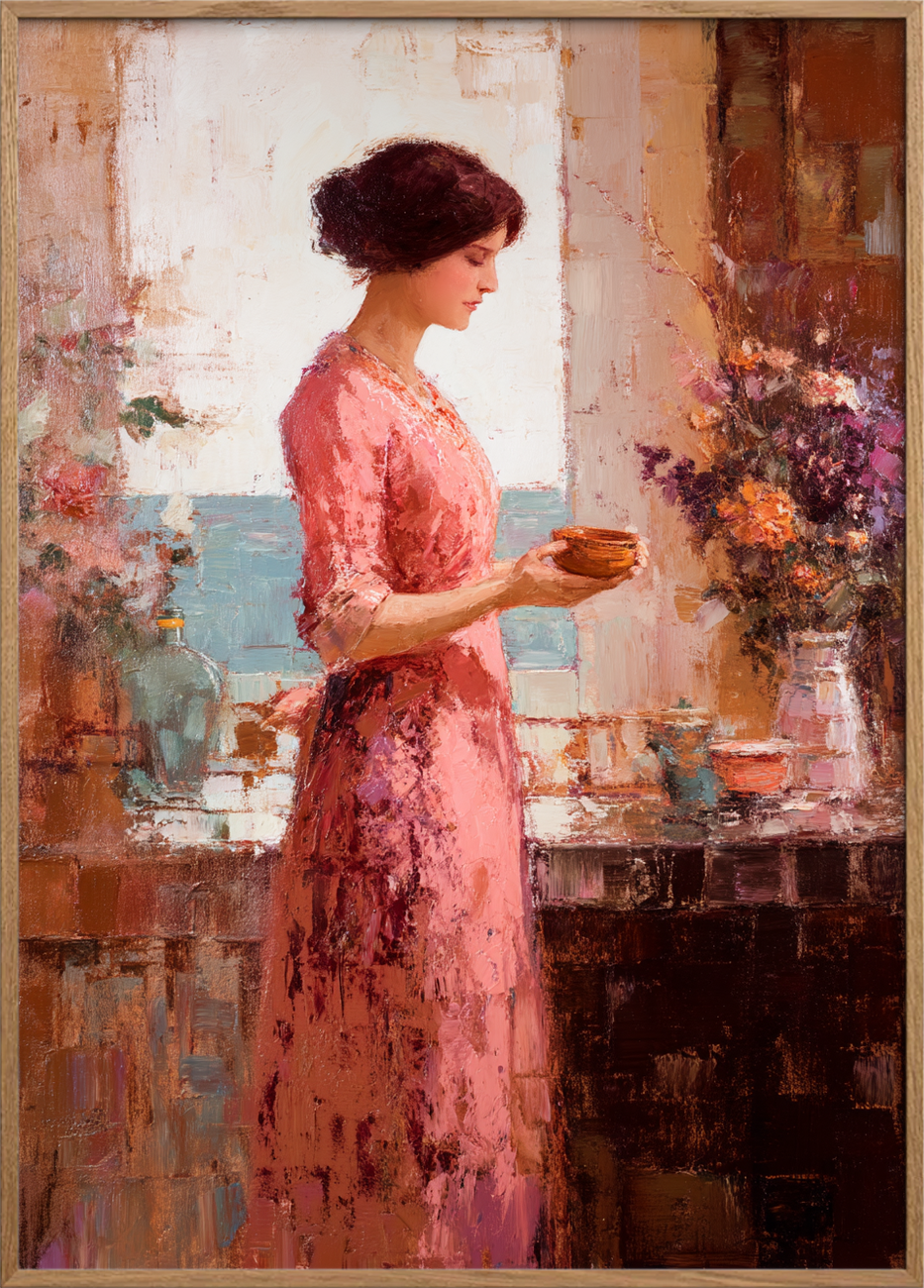 Smagens stille ritual - Oak Frame, No Border