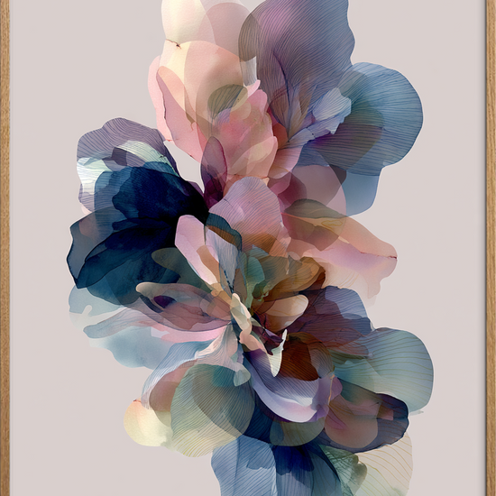 Hvisken af silke og regn - Oak Frame, No Border