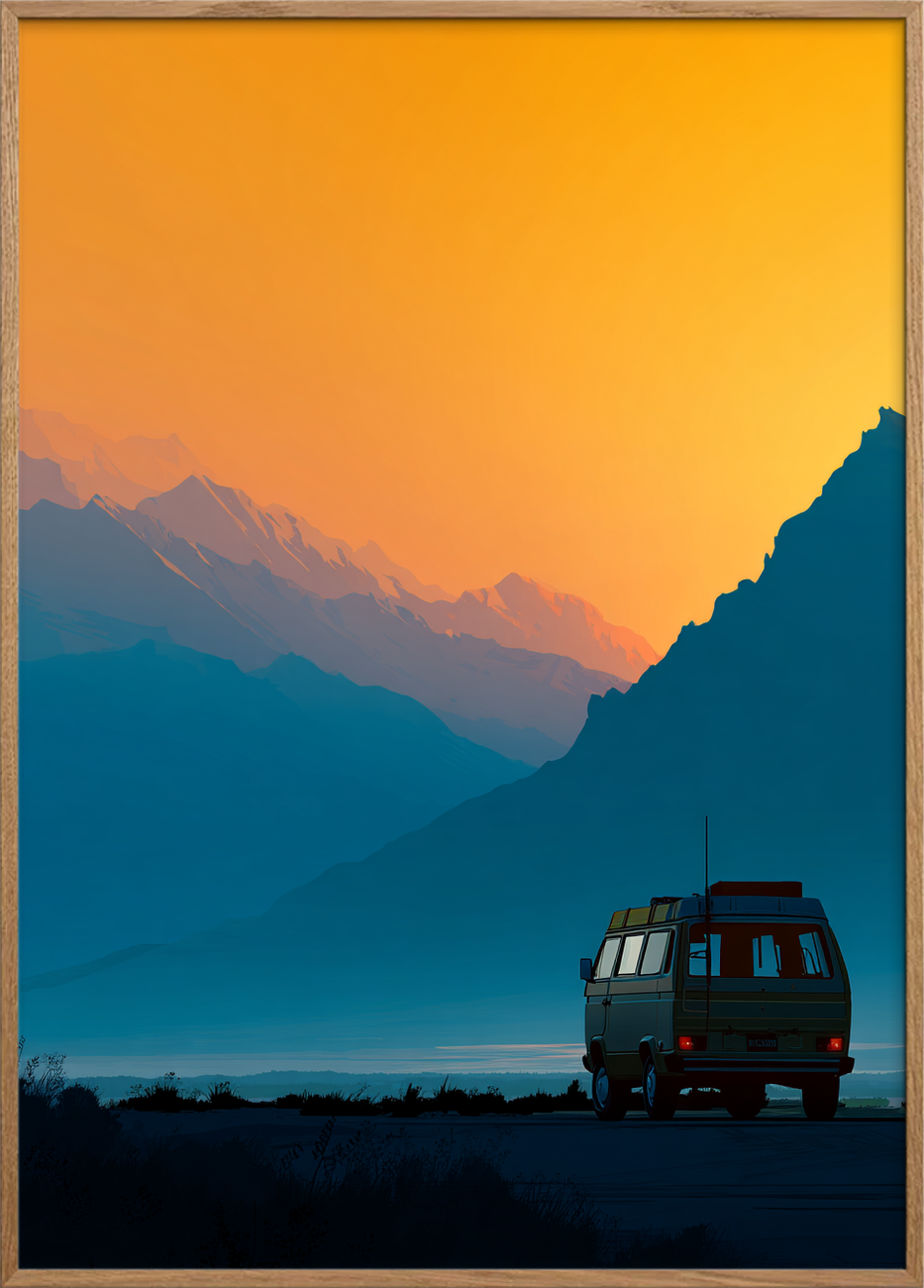 Aftenens varme hvisken - Oak Frame, No Border