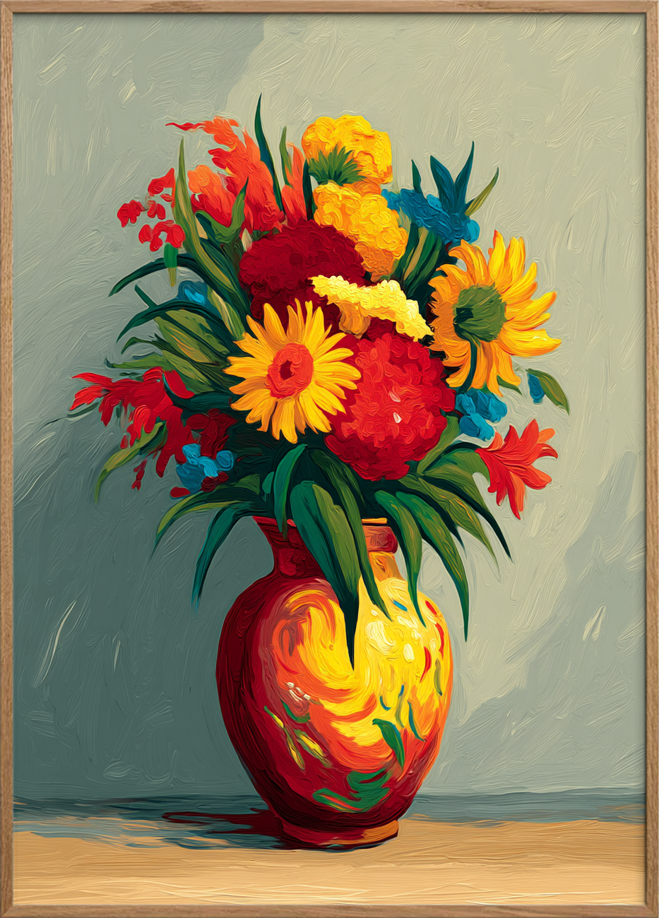 Duften af varme farver - Oak Frame, No Border