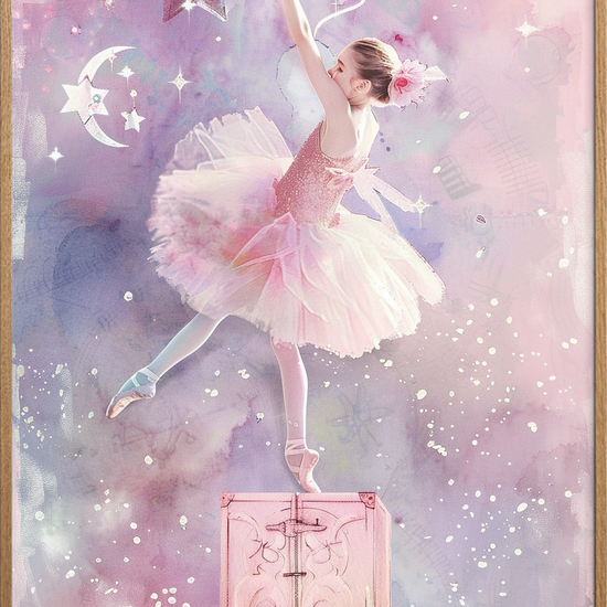 Hviskende stjernedans - Oak Frame, No Border