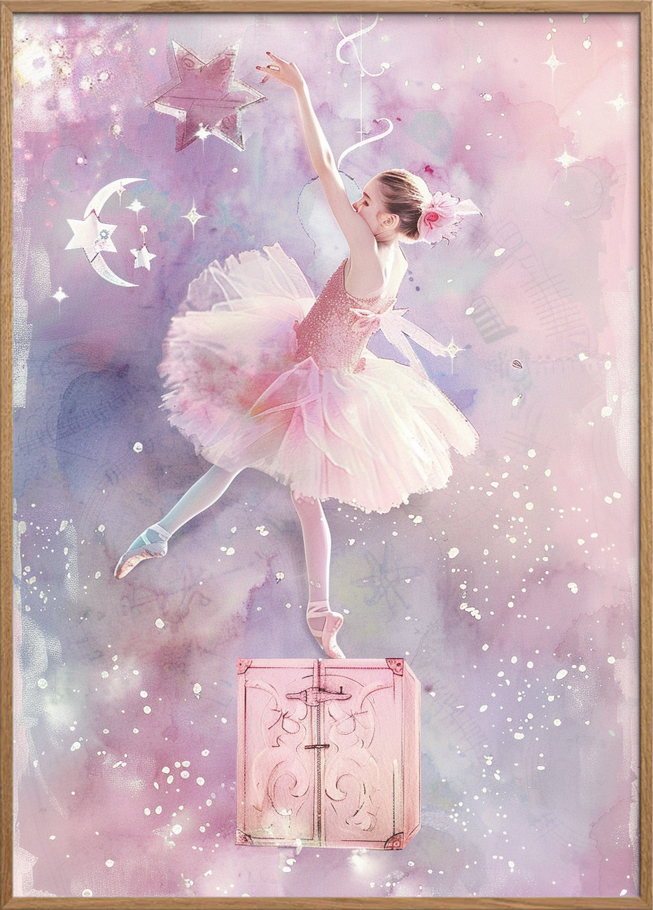 Hviskende stjernedans - Oak Frame, No Border