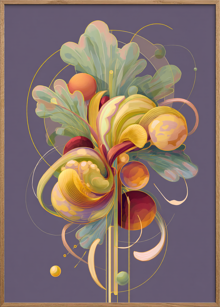 Hvisken fra gyldne blade - Oak Frame, No Border