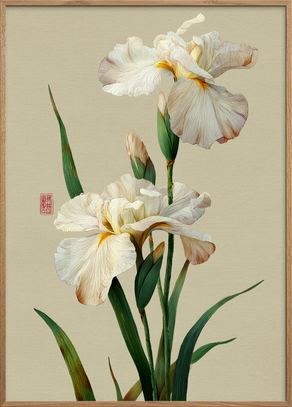 Hviskende silkeblødt åndedrag - Oak Frame, No Border