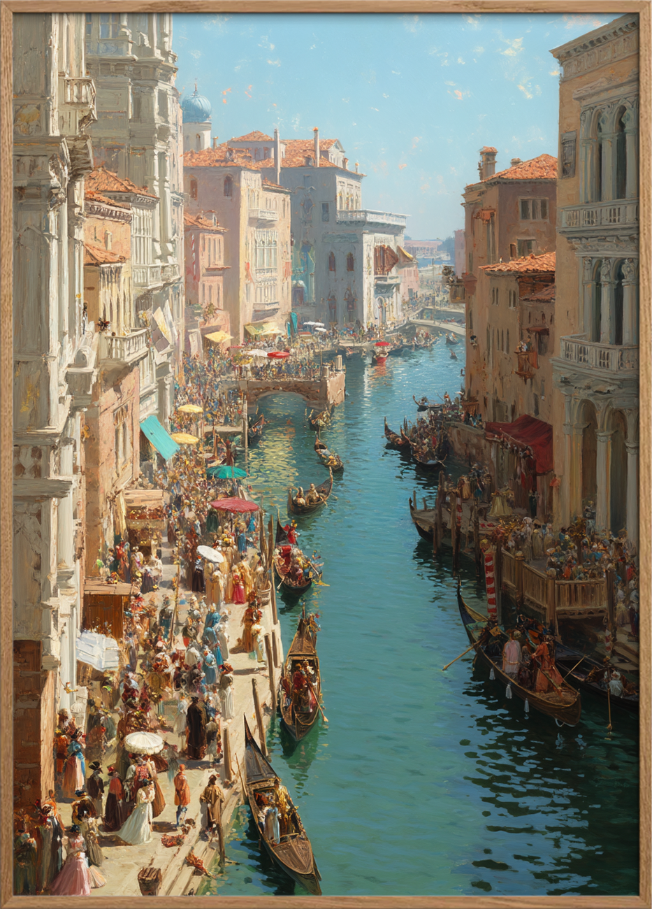 Kanalens hvisken af sommer - Oak Frame, No Border