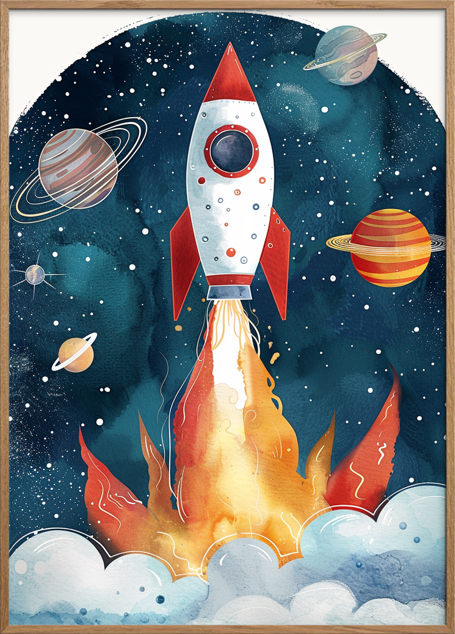 Rumrejsens brændende sang - Oak Frame, No Border