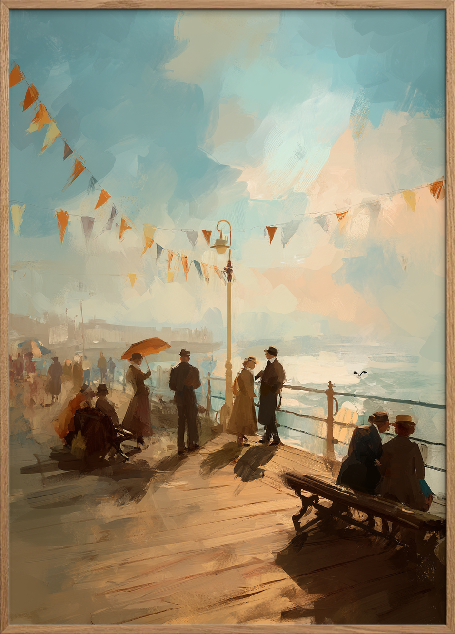 Solskinsvarme under flagernes sus - Oak Frame, No Border