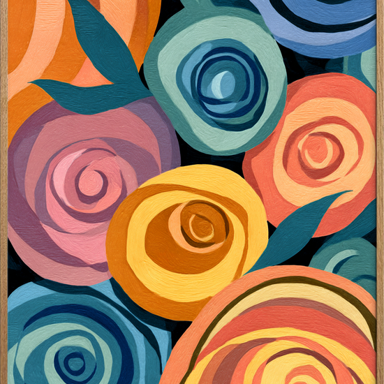 Hvisken fra roserne - Oak Frame, No Border