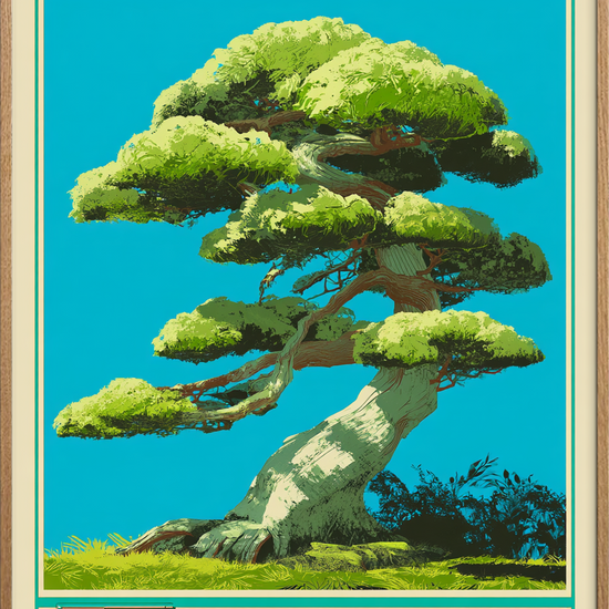 Vindens hvisken i grønne kroner - Oak Frame, No Border