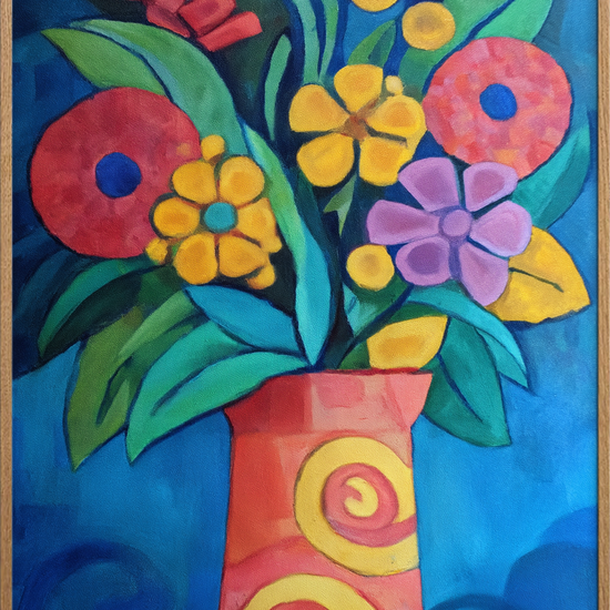 Duften af regnvåde farver - Oak Frame, No Border