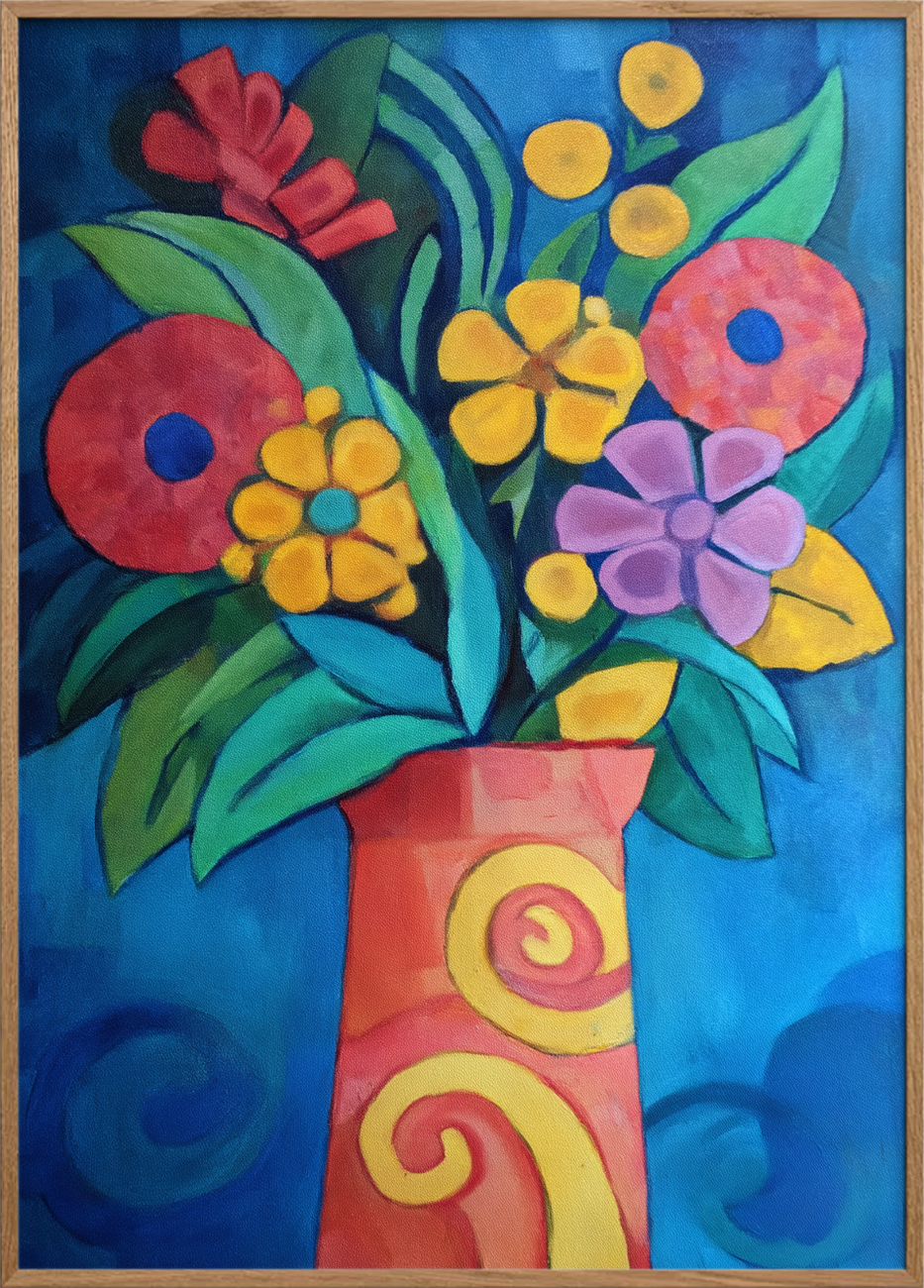 Duften af regnvåde farver - Oak Frame, No Border