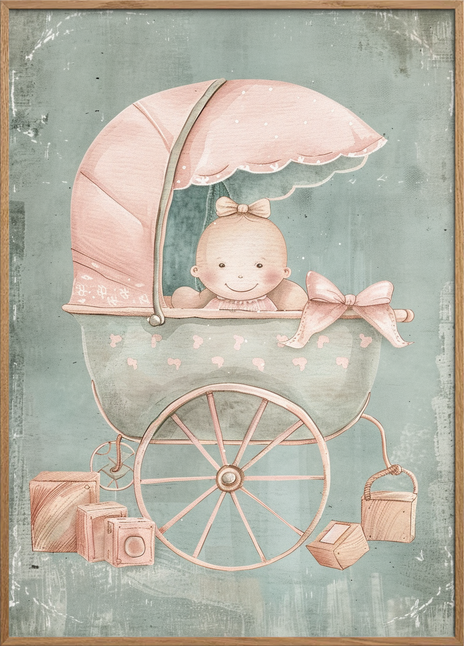 Vuggevise af silkestøv - Oak Frame, No Border