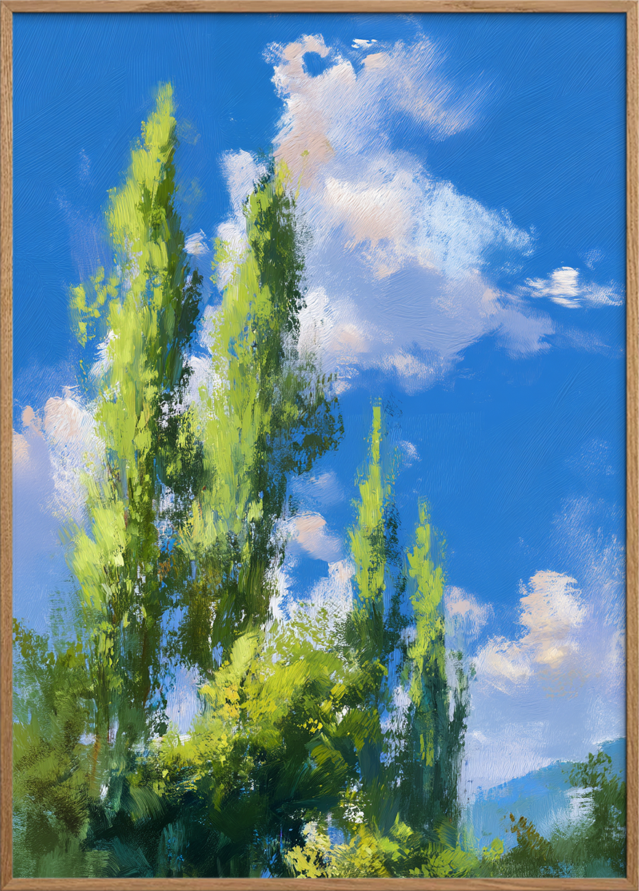 Duften af sommerhimlen - Oak Frame, No Border