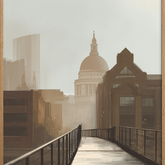 Hviskende bro mod kuppel - Oak Frame, No Border