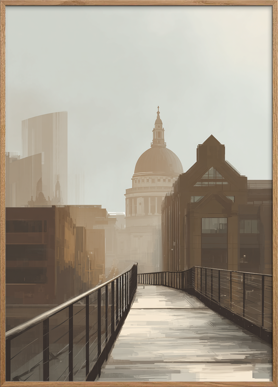 Hviskende bro mod kuppel - Oak Frame, No Border