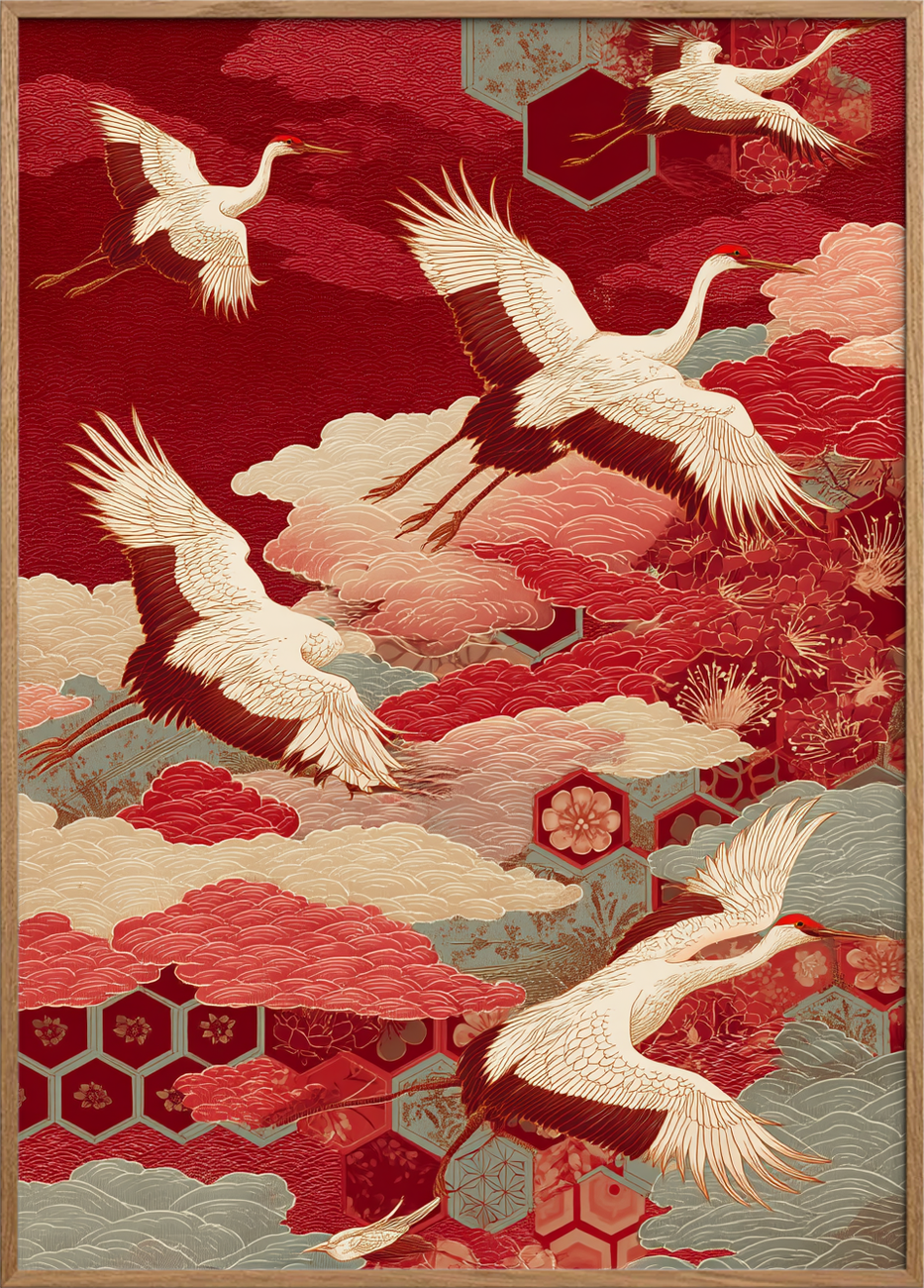 Tranens sus gennem silke - Oak Frame, No Border