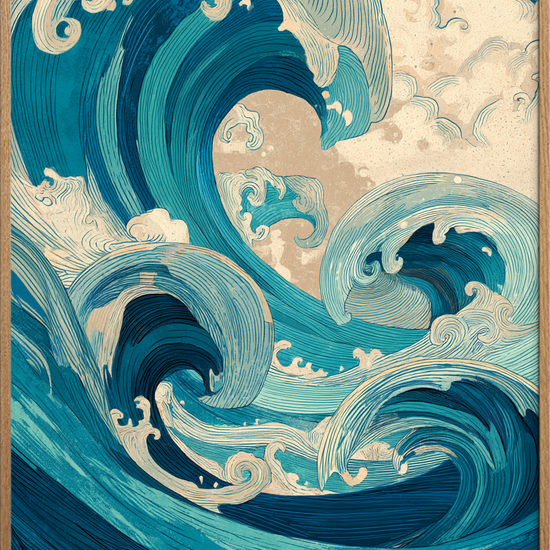 Smagen af salt og storm - Oak Frame, No Border