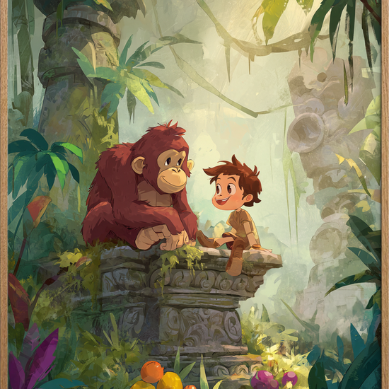 Junglens hvisken - Oak Frame, No Border