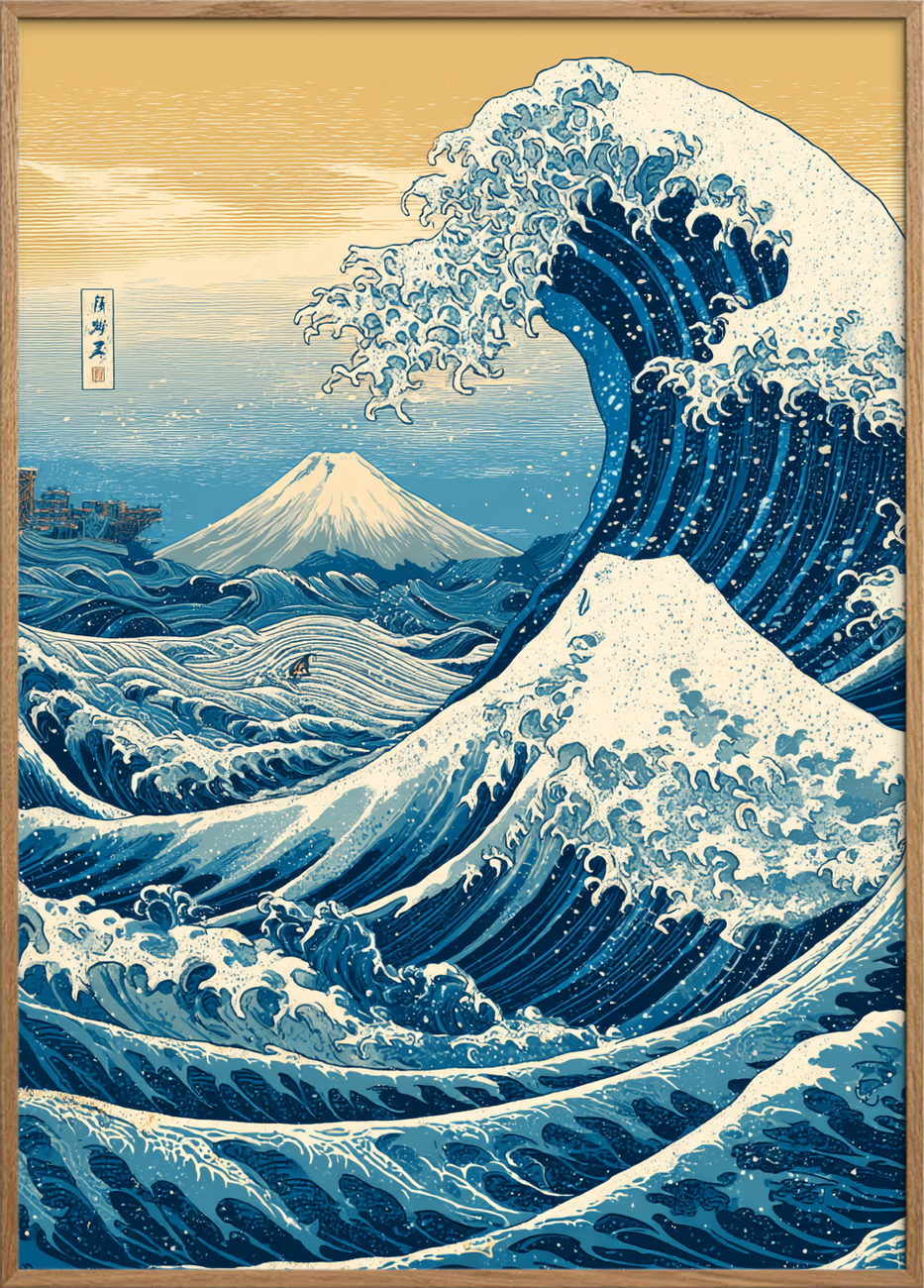 Saltet på tungen af bølger - Oak Frame, No Border