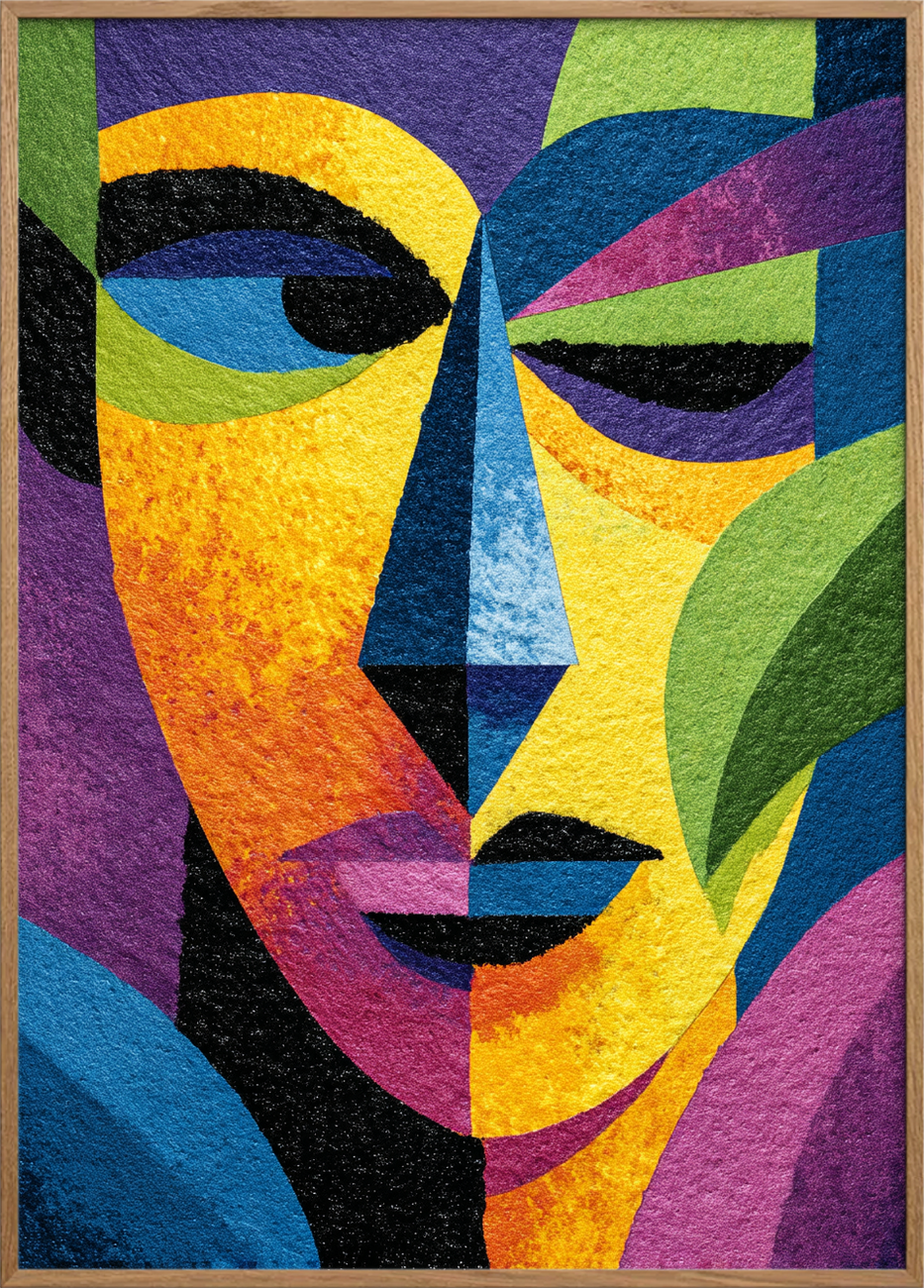 Stille hvisken af farver - Oak Frame, No Border