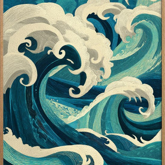 Havets hviskende klang - Oak Frame, No Border