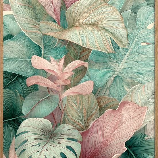 Hvisken af tropisk løv - Oak Frame, No Border