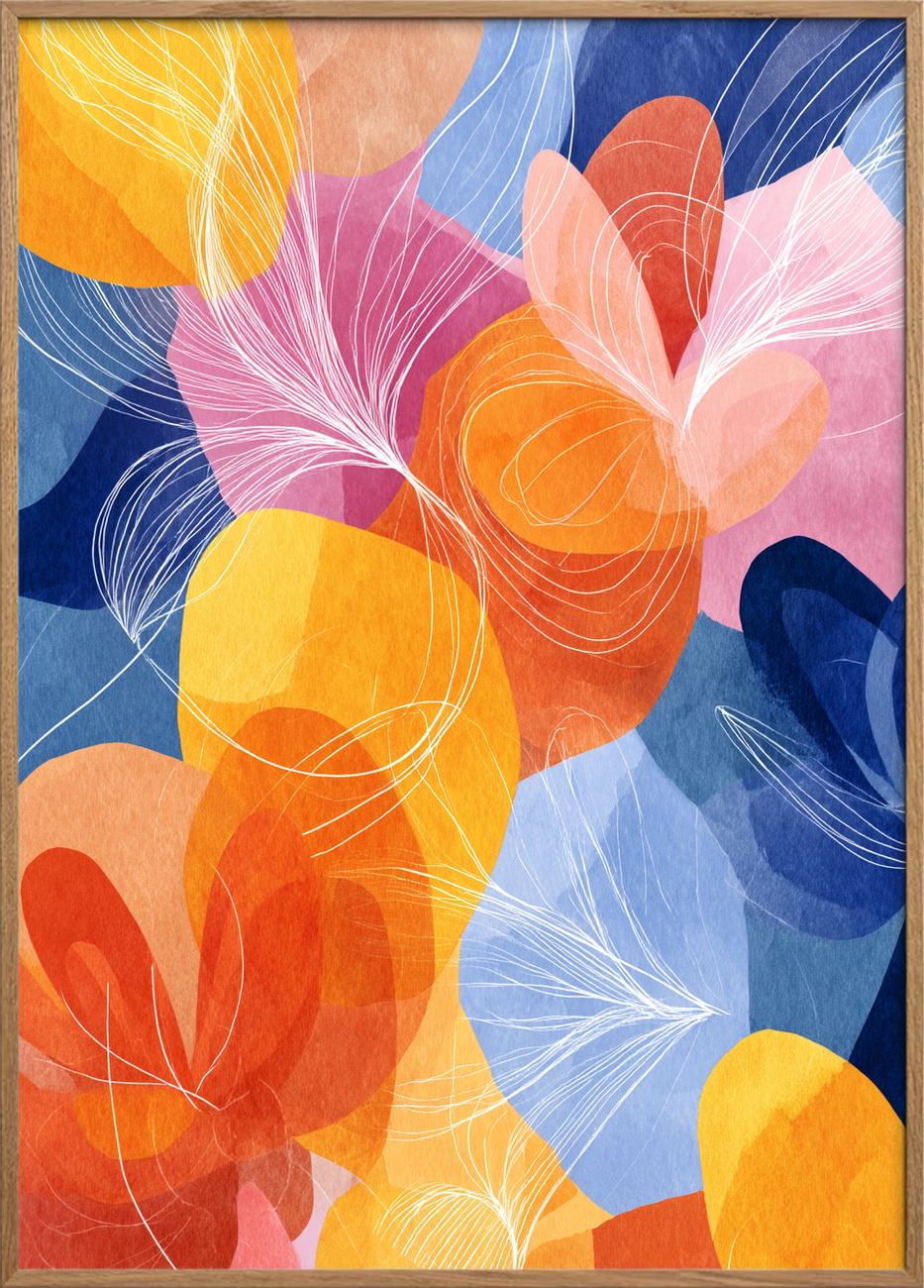 Farvesus i blødt ekko - Oak Frame, No Border