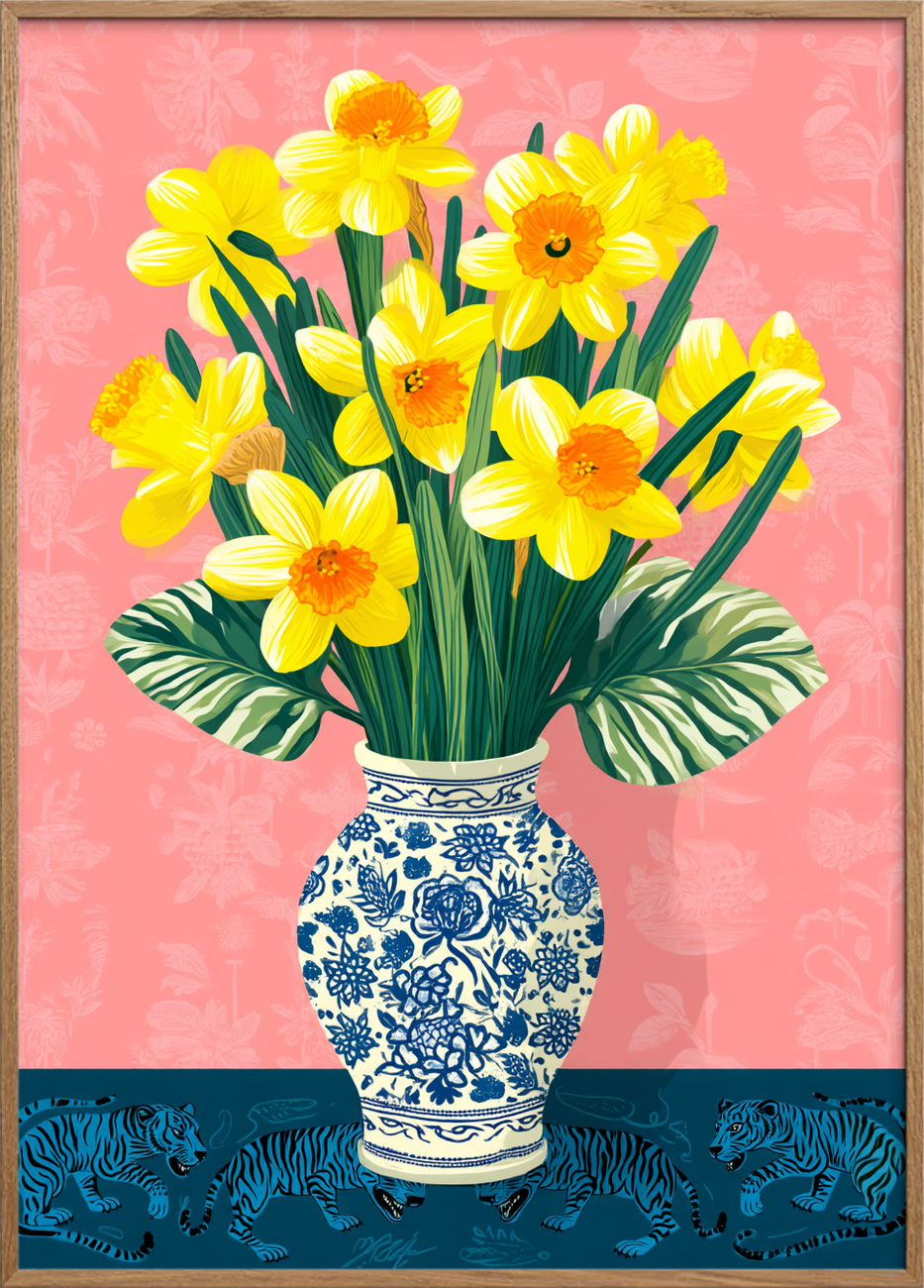 Forårets gule hvisken - Oak Frame, No Border