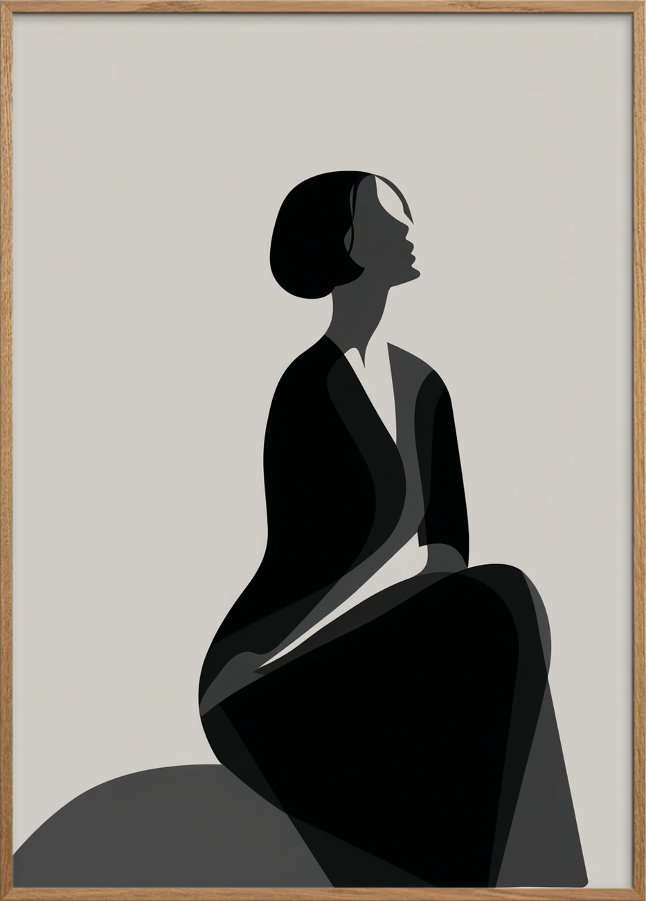 Hviskende skygger - Oak Frame, No Border