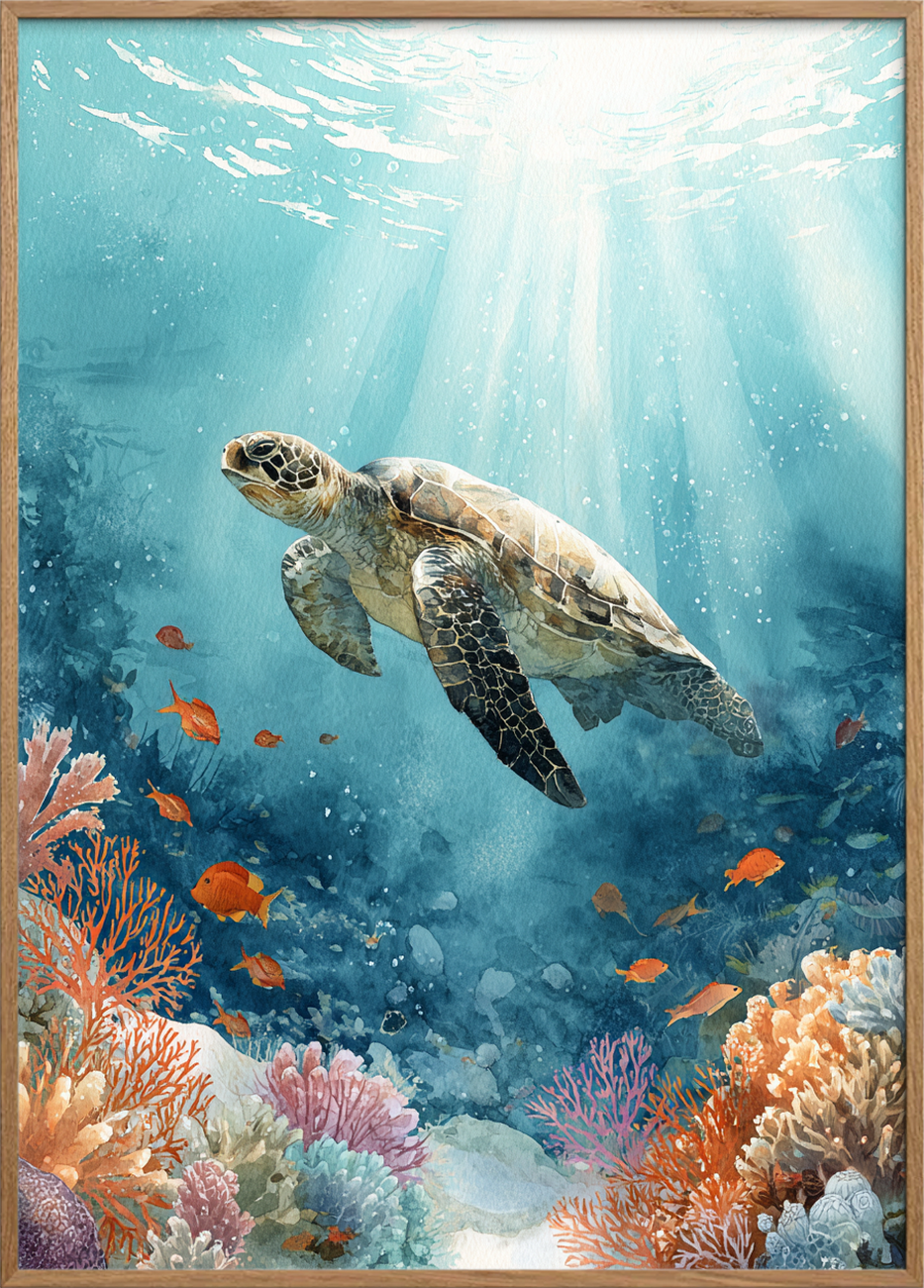 Skildpaddens tyste sang - Oak Frame, No Border