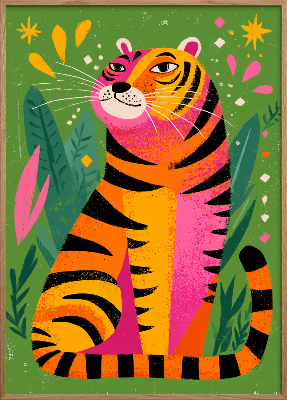 Stille brøl i farver - Oak Frame, No Border