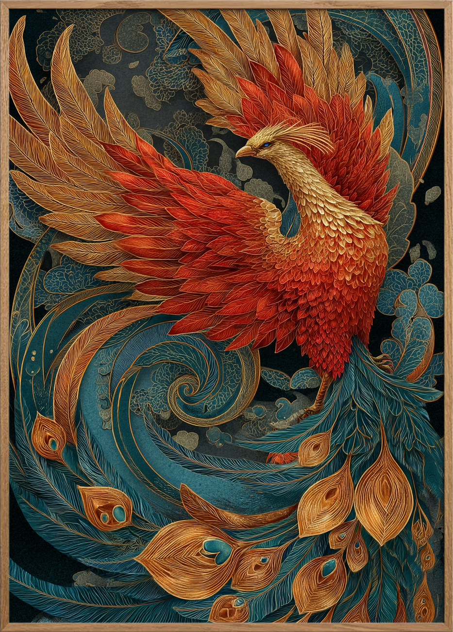 Ildens hvisken - Oak Frame, No Border