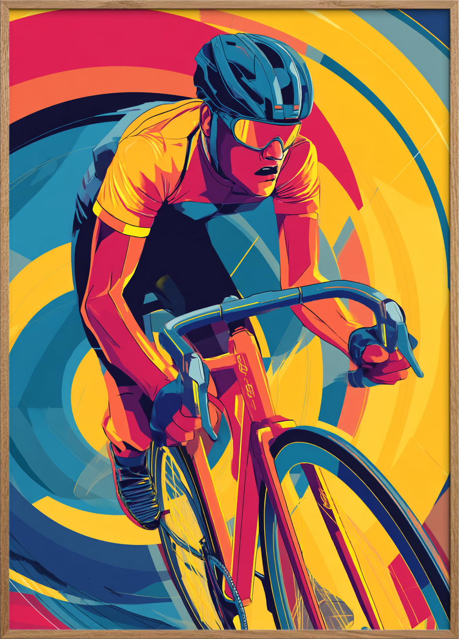 Farvernes pulserende sus - Oak Frame, No Border