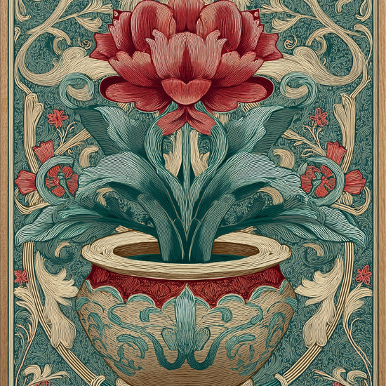 Blomstens stille hvisken - Oak Frame, No Border