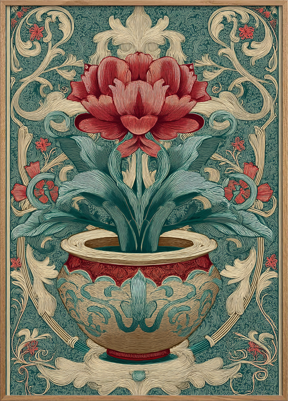 Blomstens stille hvisken - Oak Frame, No Border