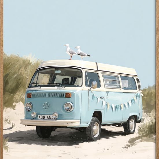 Mågernes sang over lakken - Oak Frame, No Border