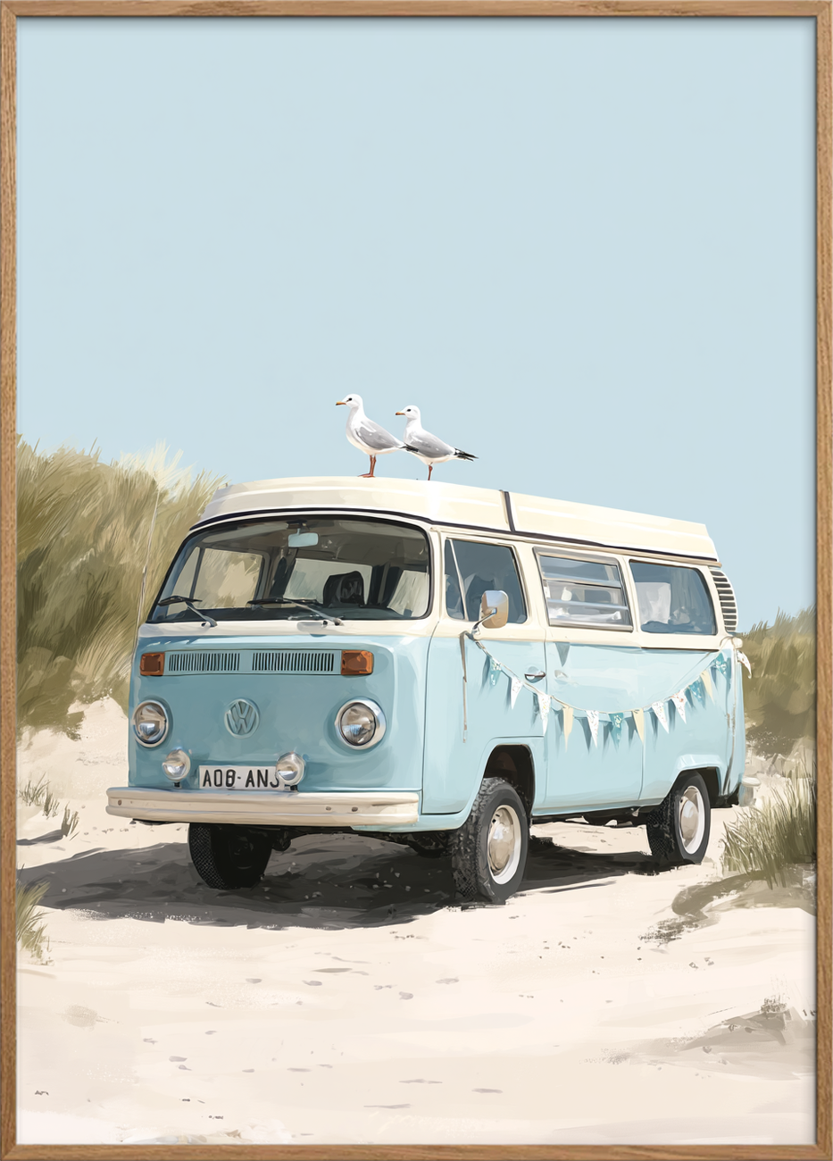 Mågernes sang over lakken - Oak Frame, No Border