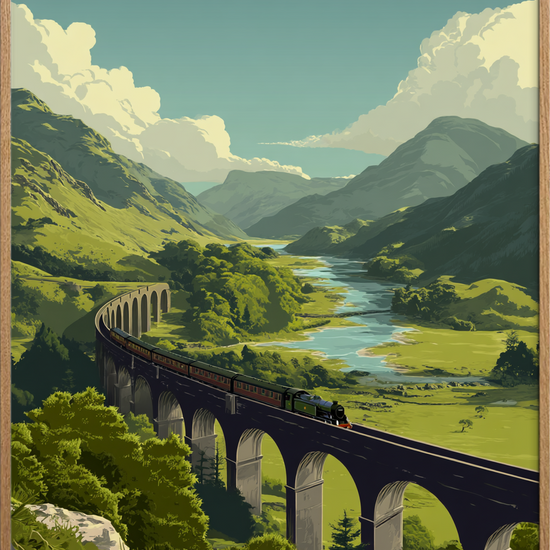 Togets hvisken over dalen - Oak Frame, No Border