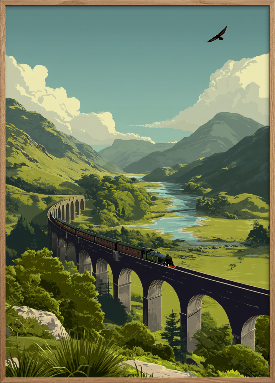 Togets hvisken over dalen - Oak Frame, No Border