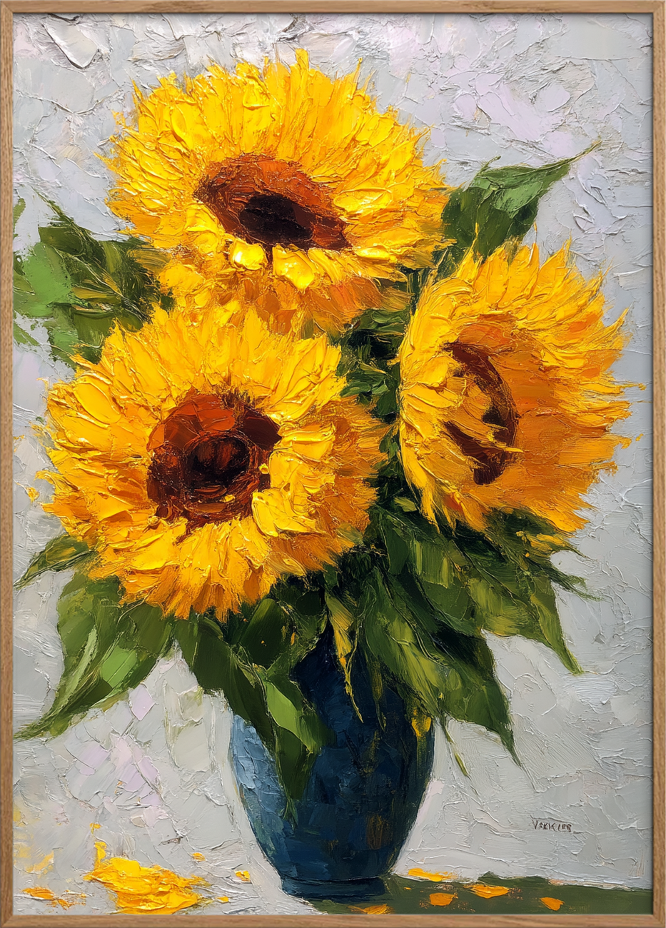 Solsikkernes stille sus - Oak Frame, No Border