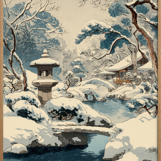 Snefaldets hvisken - Oak Frame, No Border