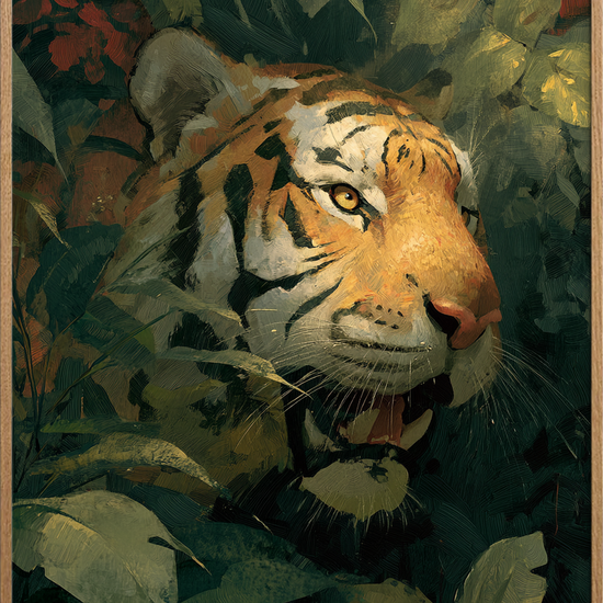 Tigerens stille hvisken - Oak Frame, No Border