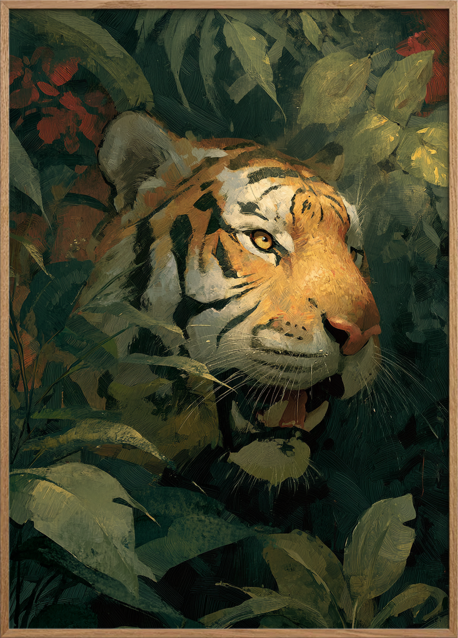 Tigerens stille hvisken - Oak Frame, No Border